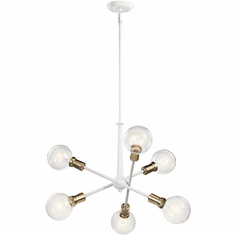 Kichler 43095WH Armstrong Modern White Mini Chandelier Light