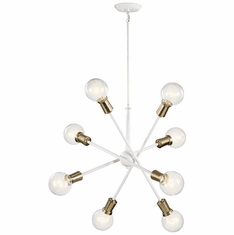 Kichler 43118WH Armstrong Modern White Chandelier Lighting