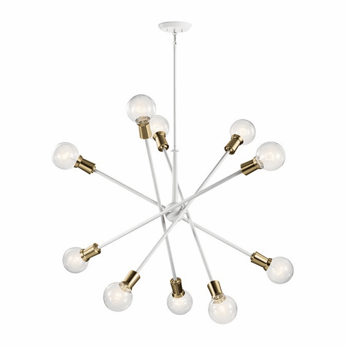 Kichler 43119WH Armstrong Contemporary White Lighting Chandelier
