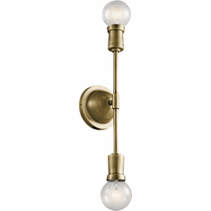 Kichler 43195NBR Armstrong Modern Natural Brass Wall Light Sconce