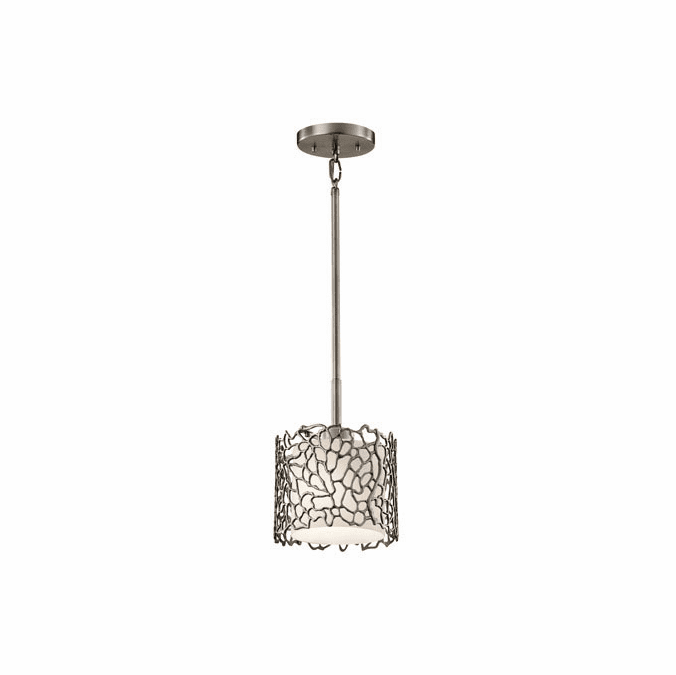 Kichler 43349CLP Silver Coral Modern Classic Pewter Mini Drum Pendant ...