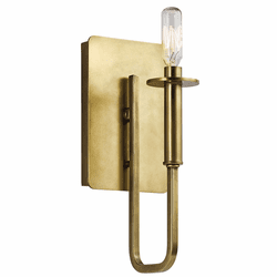 Kichler 43363NBR Alden Natural Brass Light Sconce