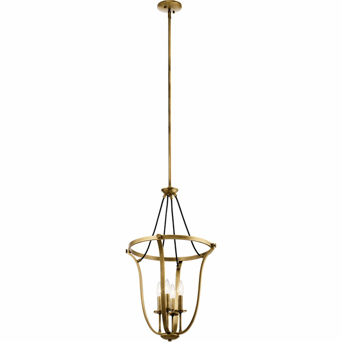 Kichler 43535NBR Thisbe Natural Brass Entryway Light Fixture