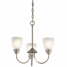 Kichler 43637NI Jolie Brushed Nickel Mini Hanging Chandelier