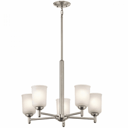 Kichler 43671NI Shailene Brushed Nickel Chandelier Lamp
