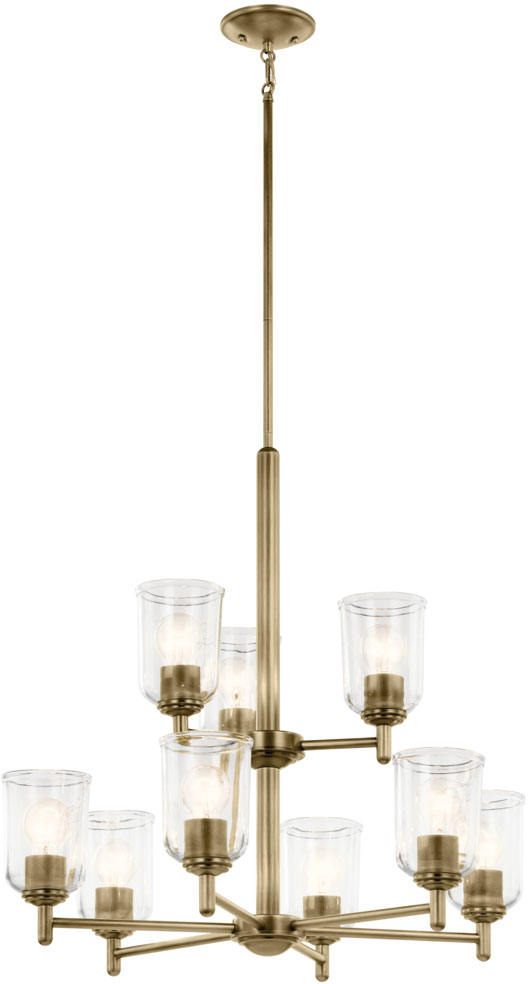 Kichler 43672NBRCLR Shailene Modern Natural Brass Ceiling Chandelier ...