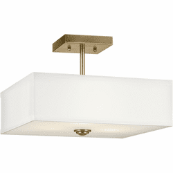 Kichler 43691NBR Shailene Modern Natural Brass 14" Ceiling Light Fixture