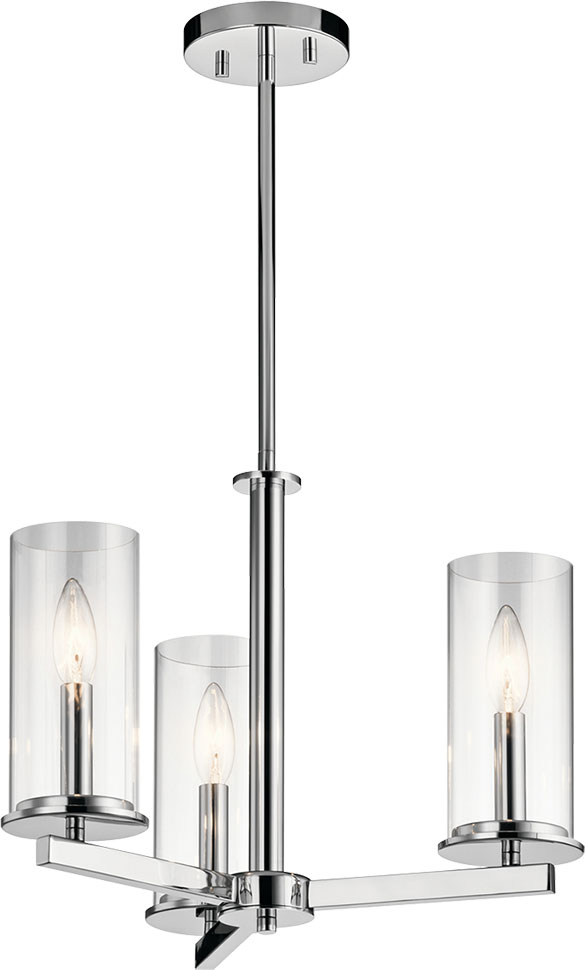 Kichler 43997CH Crosby Modern Chrome Mini Chandelier Lamp KIC43997CH