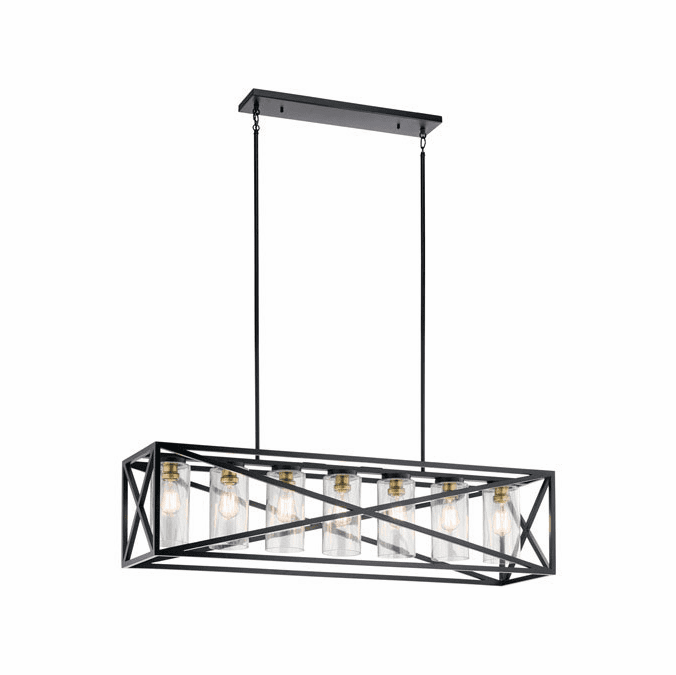 Kichler 44082BK Contemporary Black Kitchen Island Light