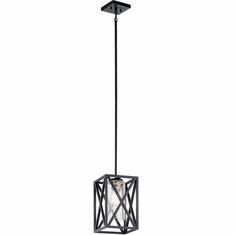 Kichler 44083BK Moorgate Contemporary Black Mini Hanging Lamp