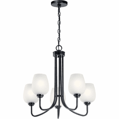 Kichler 44377BK Valserrano Contemporary Black Chandelier Lamp