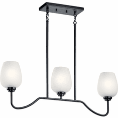 Kichler 44379BK Valserrano Contemporary Black Island Light Fixture