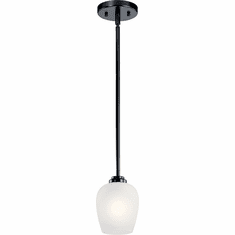 Kichler 44380BK Valserrano Contemporary Black Mini Pendant Hanging Light
