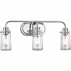 Kichler 45459CH Braelyn Modern Chrome 3-Light Lighting For Bathroom