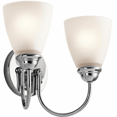 Kichler 45638CH Jolie Chrome 2-Light Bathroom Sconce