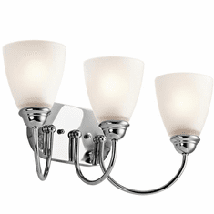 Kichler 45639CH Jolie Chrome 3-Light Vanity Lighting Fixture