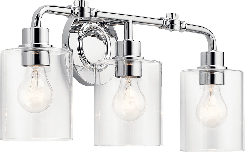 3 light chrome vanity fixture