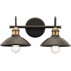 Kichler 45944OZ Clyde Contemporary Olde Bronze 2-Light Bath Lighting