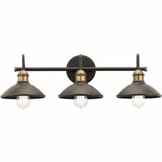 Kichler 45945OZ Clyde Contemporary Olde Bronze 3-Light Bathroom Light