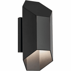 Kichler 49607BKLED Estella Contemporary Black LED Outdoor Wall Lighting