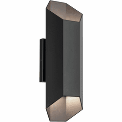 Kichler 49608BKLED Estella Contemporary Black LED Outdoor Wall Sconce
