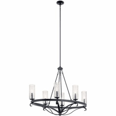 Kichler 52010BK Krysia Contemporary Black Hanging Chandelier