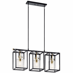 Kichler 52033NBR Kitner Modern Natural Brass Kitchen Island Lighting