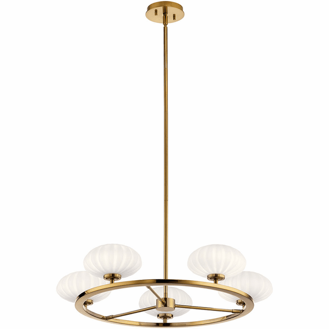 Kichler 52223FXG Pim Contemporary Fox Gold Halogen 28" Chandelier Lighting