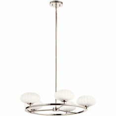 Kichler 52223PN Pim Contemporary Polished Nickel Halogen 28" Lighting Chandelier