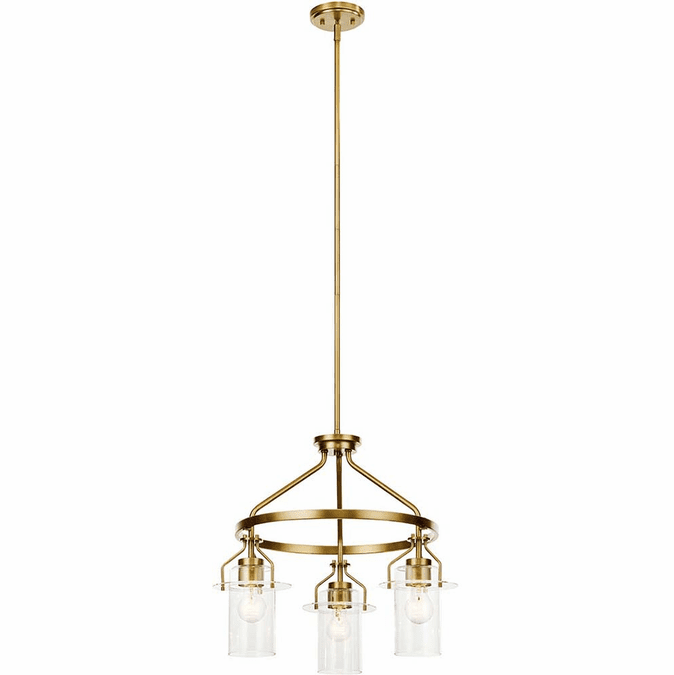 Kichler 52377NBR Everett Brushed Brass Mini Chandelier Light KIC52377NBR