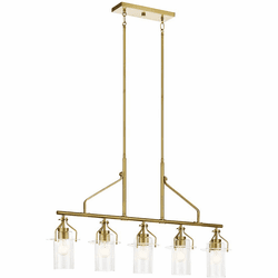 Kichler 52379NBR Everett Brushed Brass Island Lighting