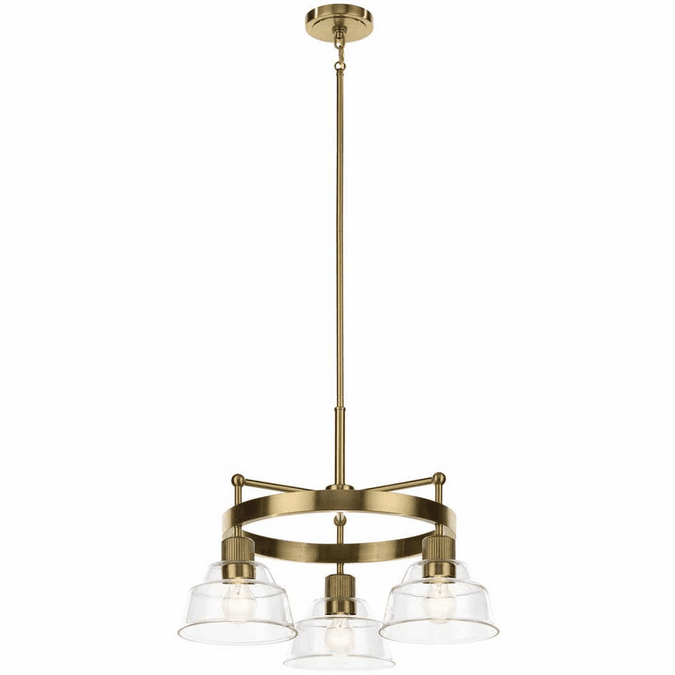 Kichler 52402BNB Eastmont Brushed Brass Mini Hanging Chandelier KIC52402BNB