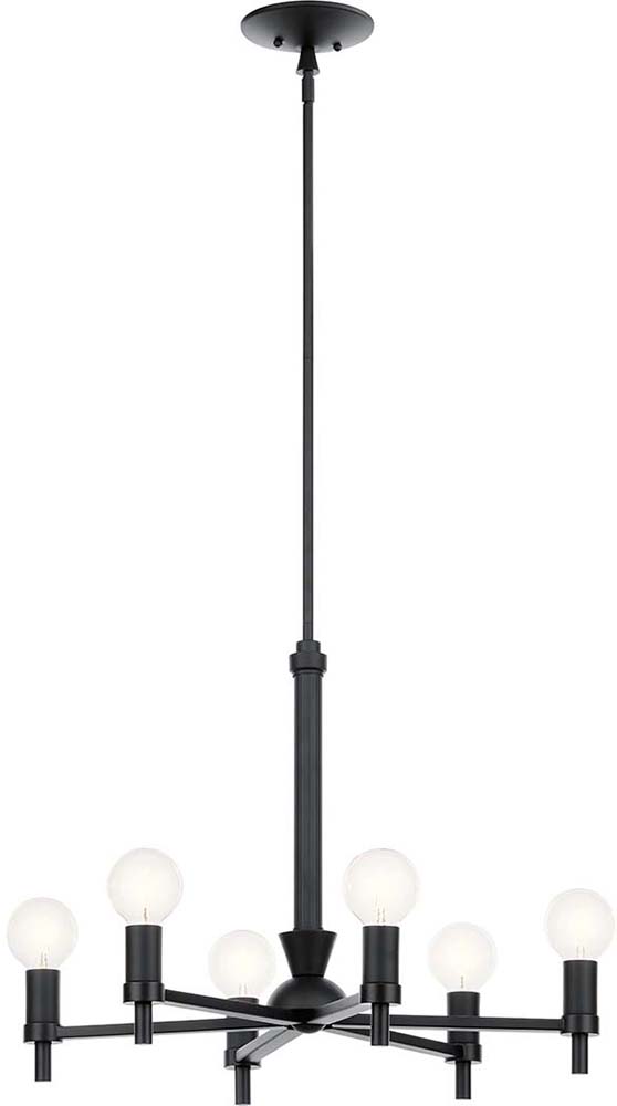 Kichler 52424BK Torvee Contemporary Black Chandelier Lamp KIC52424BK