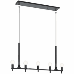 Kichler 52425BK Torvee Contemporary Black Island Lighting