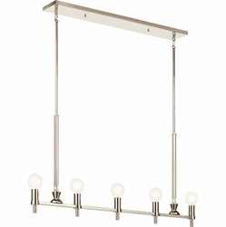 Kichler 52425PN Torvee Modern Nickel Textured Kitchen Island Light Fixture