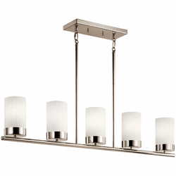 Kichler 52430PN Ciona Polished Nickel Kitchen Island Light Fixture
