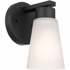Kichler 52437BK Stamos Black Wall Sconce Light