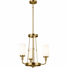 Kichler 52450NBR Vetivene Modern Natural Brass Mini Chandelier Lamp