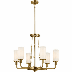 Kichler 52451NBR Vetivene Contemporary Natural Brass Chandelier Light