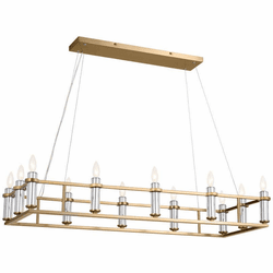 Kichler 52492BNB Rosalind Modern Brushed Natural Brass Kitchen Island Light