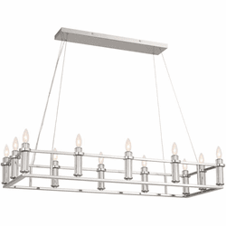 Kichler 52492PN Rosalind Contemporary Polished Nickel Island Light Fixture