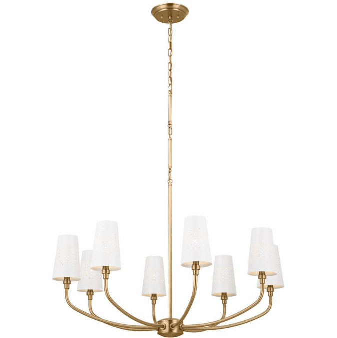 Kichler 52509BNB Adeena Modern Brushed Natural Brass Ceiling Chandelier