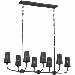 Kichler 52510BK Adeena Modern Black Island Light Fixture
