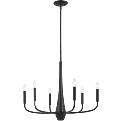 Kichler 52525BK Deela Contemporary Black Chandelier Lamp