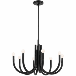 Kichler 52550BK Odensa Modern Black Ceiling Chandelier