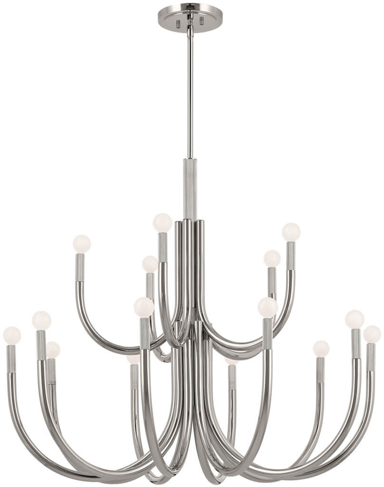 Kichler 52552PN Odensa Modern Polished Nickel Chandelier Light - KIC ...