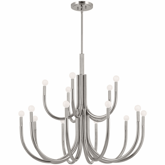 Kichler 52552PN Odensa Modern Polished Nickel Chandelier Light KIC