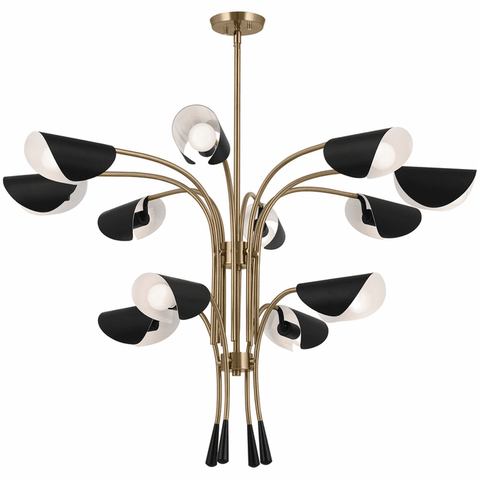 Kichler 52561CPZBK Arcus Contemporary Champagne Bronze Chandelier Light