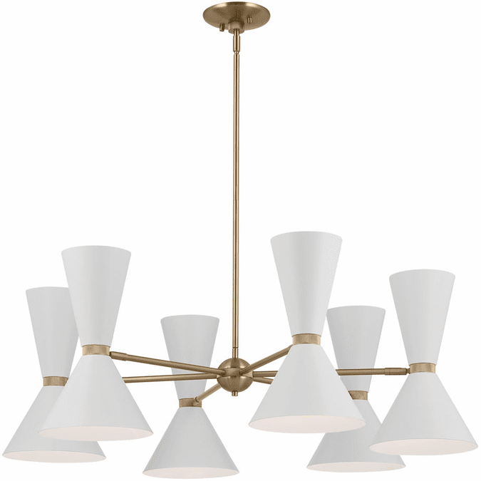Kichler 52566CPZWH Phix Contemporary Champagne Bronze Chandelier Light
