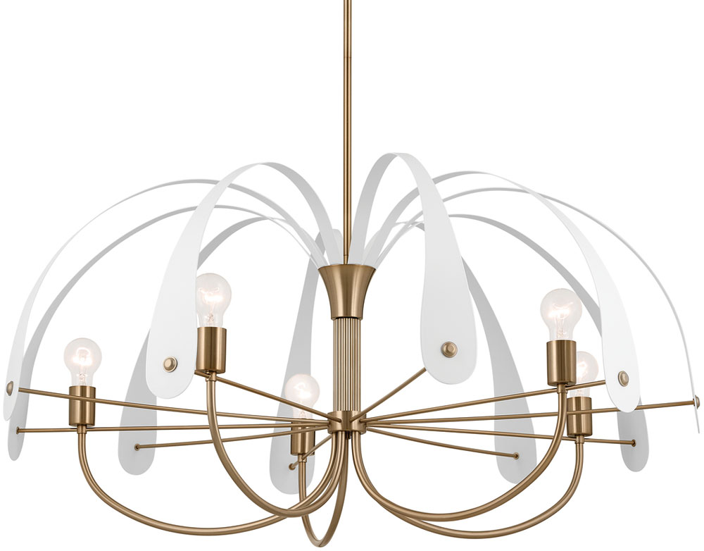 Kichler 52573CPZ Petal Contemporary Champagne Bronze Chandelier